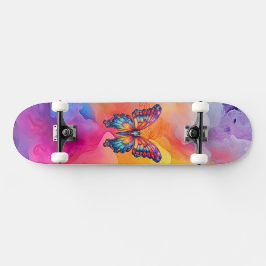Vlinderblauw Sinaasappels vleugels Persoonlijk Skateboard (Horizontaal)