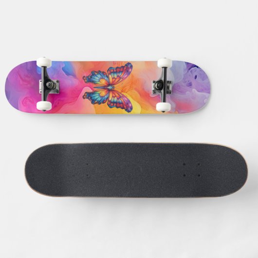 Vlinderblauw Sinaasappels vleugels Persoonlijk Skateboard (Horizontaal)