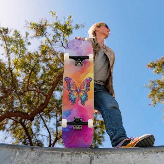 Vlinderblauw Sinaasappels vleugels Persoonlijk Skateboard (Buiten 1)