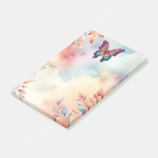 Vlinderblauw Sinaasappels vleugels Post-it® Notes (Schuin)