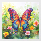 Vlinderblauw Sinaasappels vleugels Raamsticker (Vel)