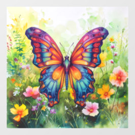 Vlinderblauw Sinaasappels vleugels Raamsticker