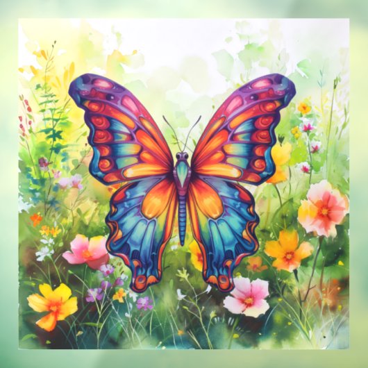 Vlinderblauw Sinaasappels vleugels Raamsticker (Vel 3)