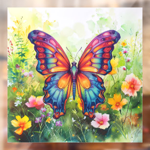 Vlinderblauw Sinaasappels vleugels Raamsticker