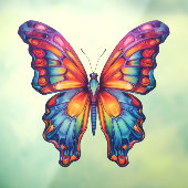 Vlinderblauw Sinaasappels vleugels Raamsticker (Vel 3)