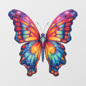 Vlinderblauw Sinaasappels vleugels Raamsticker (Vel)