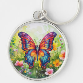 Vlinderblauw Sinaasappels vleugels Sleutelhanger