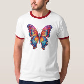 Vlinderblauw Sinaasappels vleugels T-shirt (Voorkant)