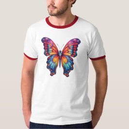 Vlinderblauw Sinaasappels vleugels T-shirt