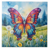 Vlinderblauw Sinaasappels vleugels Tegeltje (Voorkant)