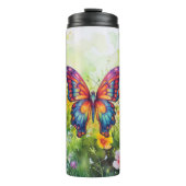 Vlinderblauw Sinaasappels vleugels Thermosbeker (Voorkant)