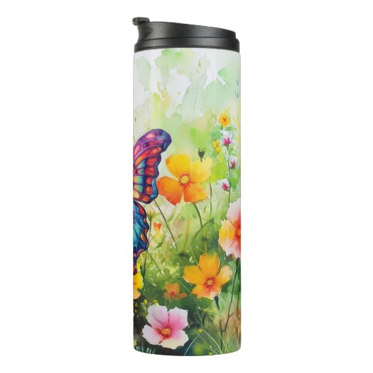 Vlinderblauw Sinaasappels vleugels Thermosbeker (Geroteerd rechts)