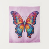 Vlinderblauw Sinaasappels vleugels Wandkleed (Voorkant)