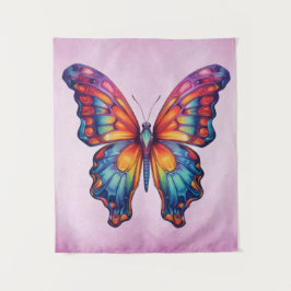 Vlinderblauw Sinaasappels vleugels Wandkleed