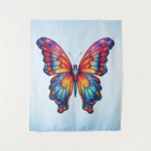 Vlinderblauw Sinaasappels vleugels Wandkleed (Voorkant)