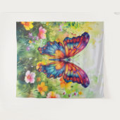 Vlinderblauw Sinaasappels vleugels Wandkleed (Voorkant (horizontaal))