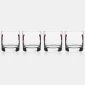 Vlinderblauw Sinaasappels vleugels Whisky Glas (Rechts)