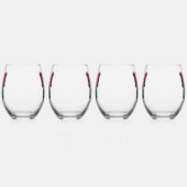 Vlinderblauw Sinaasappels vleugels Wijnglas Zonder Voet (Rechts)