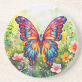 Vlinderblauw Sinaasappels vleugels Zandsteen Onderzetter