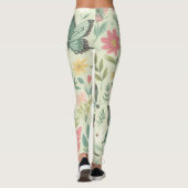 Vlinderbloei: pastellente vlinders leggings (Achterkant)