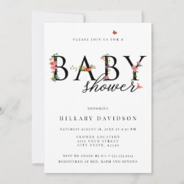 Vlinderbloem, Baby shower Kaart