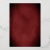  Vlinderbloem Royal Red Quinceanera Folie Uitnodiging (Achterkant)