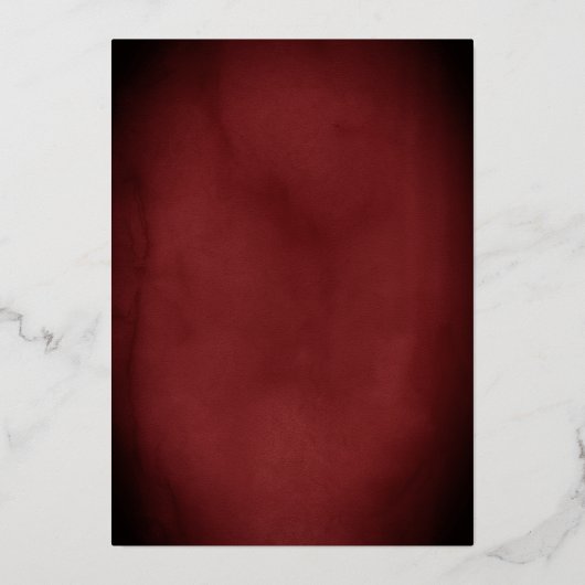 Vlinderbloem Royal Red Quinceanera Folie Uitnodiging (Achterkant)