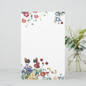  vlinderbloemen briefpapier (Staand voorkant)