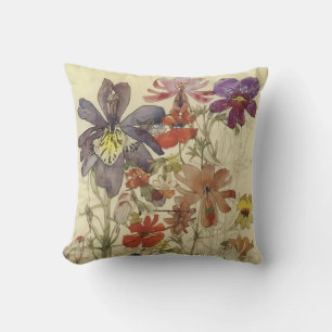 Vlinderbloemen door Charles Mackintosh Kussen