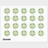 Vlinderbloemen gepersonaliseerde stickers envelop (Vel)