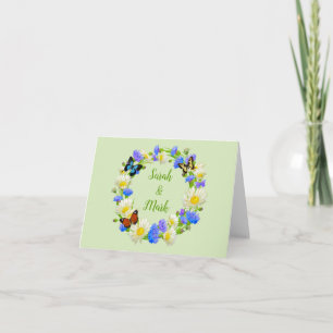 Vlinderbloemen Persoonlijke Trouwkaartjes Bedankkaart