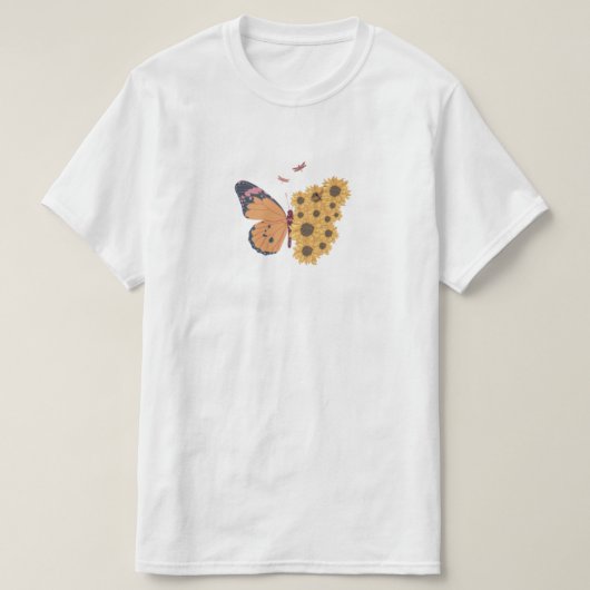 vlinderbloemen t-shirt (Design voorkant)
