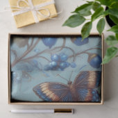 Vlinderbloemen Vlinders Blauw Decoupage Tissuepapier (Geschenk)
