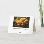 vlinderbloemen wenskaart feestdagen kaart (Achterkant)