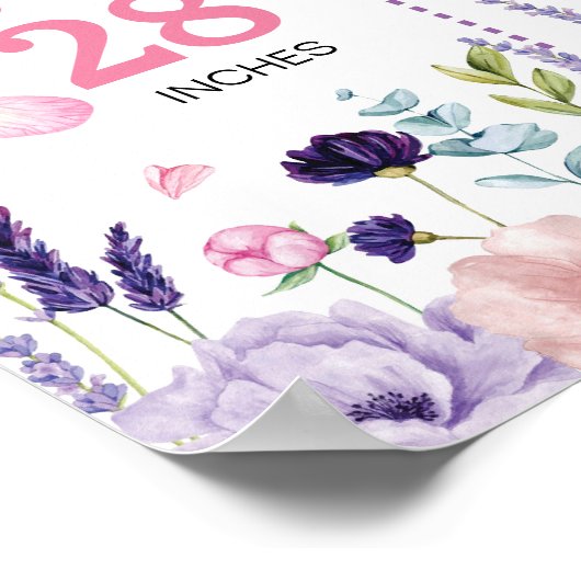 Vlinderbloemeneerste jaar foto Milestone Poster (Hoek)