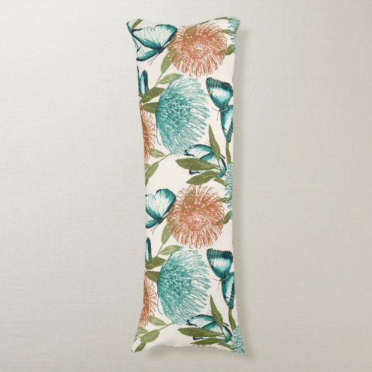 vlinderbloemenkussen lichaamskussen (Voorkant Verticaal)