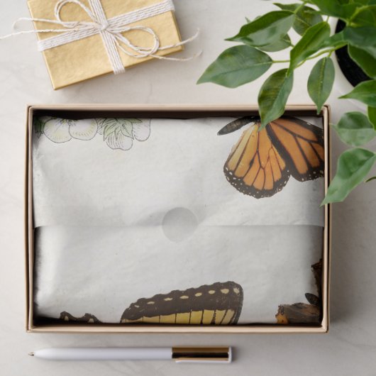  vlinderbloemetjesmonarch gekleurde Dame Tissuepapier (Geschenk)