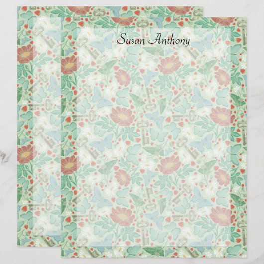 vlinderbloemig lichtpapier (Voorkant / Achterkant)