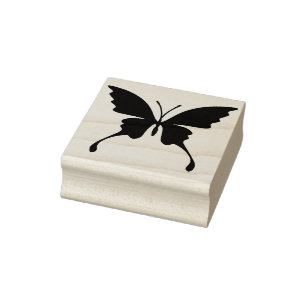 vlinderbloemig slib - silhouet - kunststempel rubberstempel