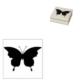 vlinderbloemig slib - silhouet - kunststempel rubberstempel (Gestempeld)