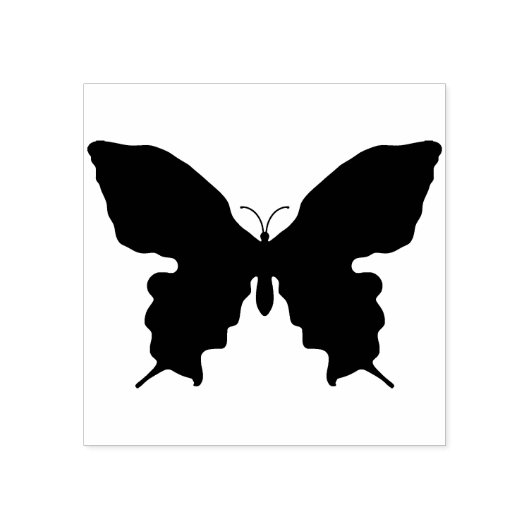 vlinderbloemig slib - silhouet - kunststempel rubberstempel (Afrduk)