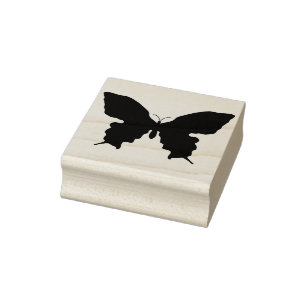 vlinderbloemig slib - silhouet - kunststempel rubberstempel