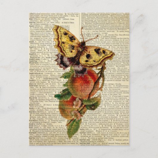 vlinderbloemig woordenboek briefkaart (Voorkant)