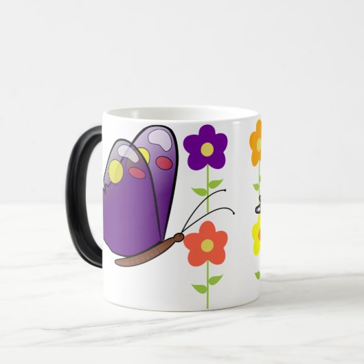 Vlinderbloemige bloesems Doeltuinen Magische Mok (Voorkant links)