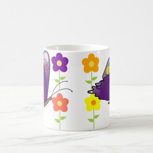 Vlinderbloemige bloesems Doeltuinen Magische Mok (Center)