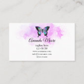 vlinderbloemige therapeut holograaf visitekaartje (Achterkant)