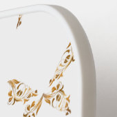 Vlinderbloemige vlinders op wit pickleball paddle (Links Detail)