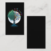 Vlinderbloemige vrouwen die luivlinder eten visitekaartje (Voorkant / Achterkant)