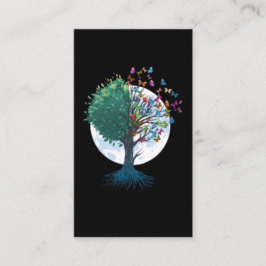 Vlinderbloemige vrouwen die luivlinder eten visitekaartje (Voorkant)