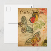  vlinderbloemigen Franse bloemen Briefkaart (Voorkant / Achterkant)